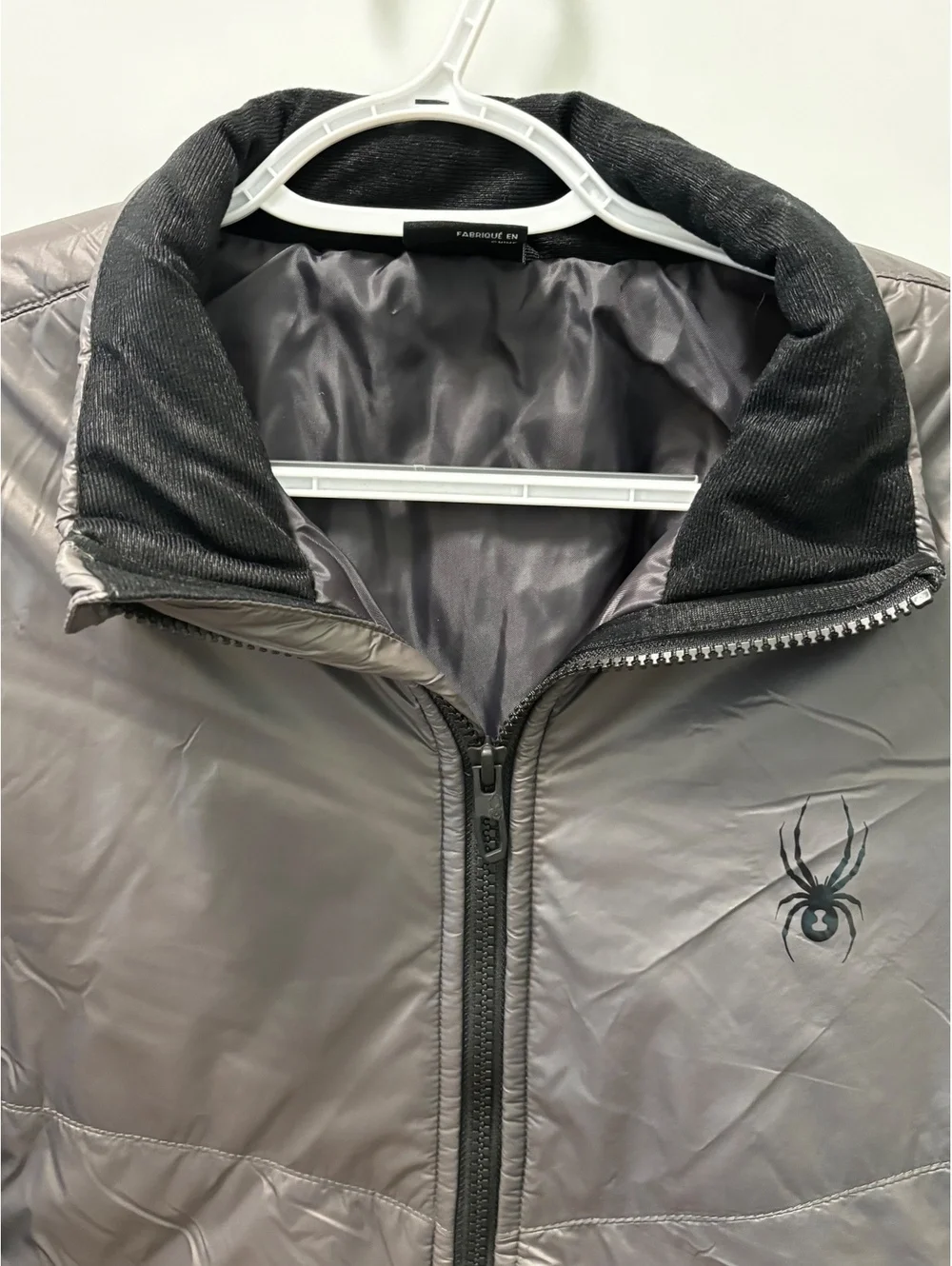 Spyder Men’s Lightweight Hybrid Full-Zip Jacket Gray/Black Size Small